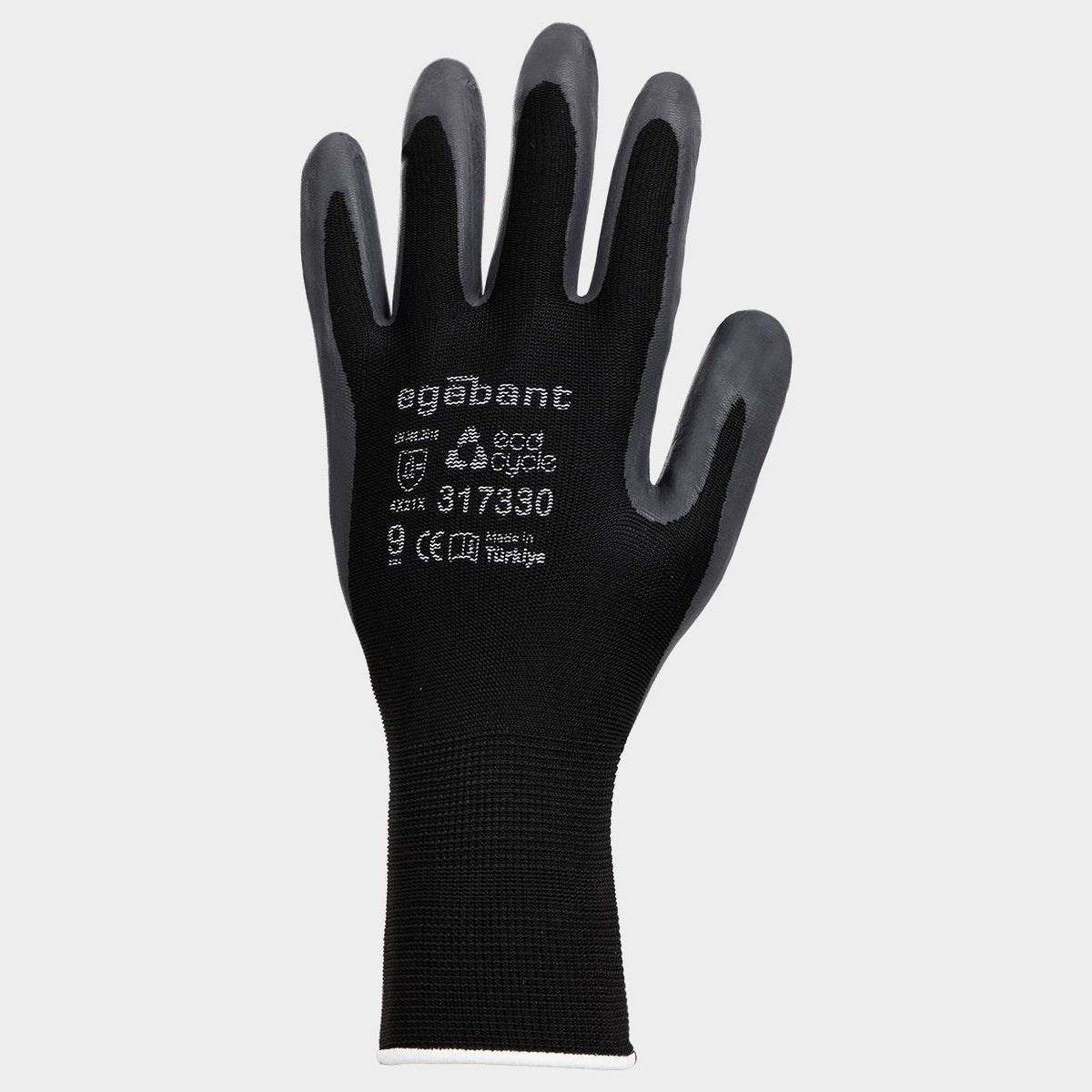 Mănuși din nitril ecologic tricotat STENSO EGEBANT SANFOAM BLACK