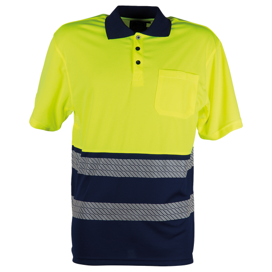 Polo tricou reflectorizant STENSO GLOW HV GALBEN