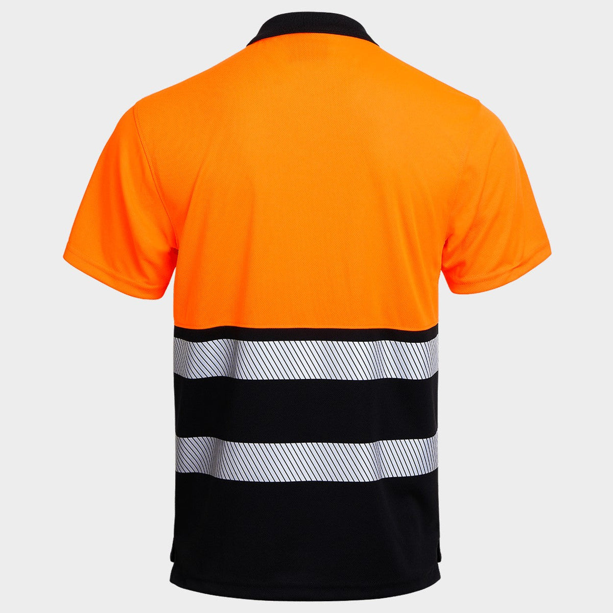 Polo tricou reflectorizant STENSO PRISMA HV PORTOCALIU/NEGRU