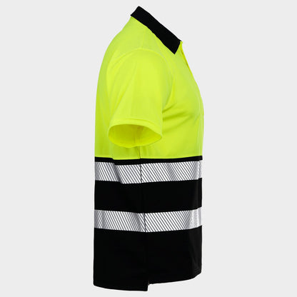 Polo tricou reflectorizant STENSO PRISMA HV GALBEN/NEGRU
