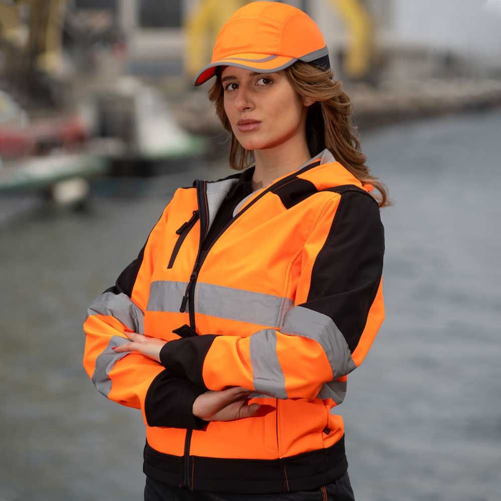 Jachetă softshell reflectorizantă STENSO NOBEL 2.0 PORTOCALIU