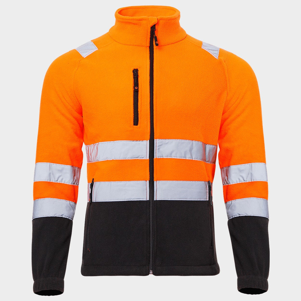 Hanorac reflectorizant STENSO PRISMA HV ORANGE FLEECE