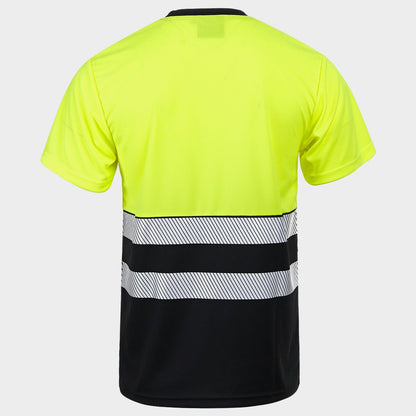 Tricou reflectorizant STENSO PRISMA HV GALBEN/NEGRU