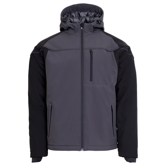 Jachetă softshell STENSO PRISMA SOFTSHELL IARNA GRI ÎNCHIS/NEGRU