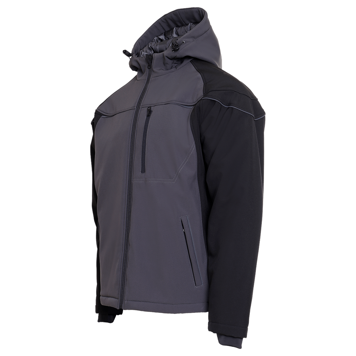 Jachetă softshell STENSO PRISMA SOFTSHELL IARNA GRI ÎNCHIS/NEGRU