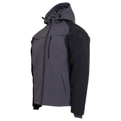 Jachetă softshell STENSO PRISMA SOFTSHELL IARNA GRI ÎNCHIS/NEGRU