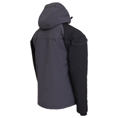 Jachetă softshell STENSO PRISMA SOFTSHELL IARNA GRI ÎNCHIS/NEGRU