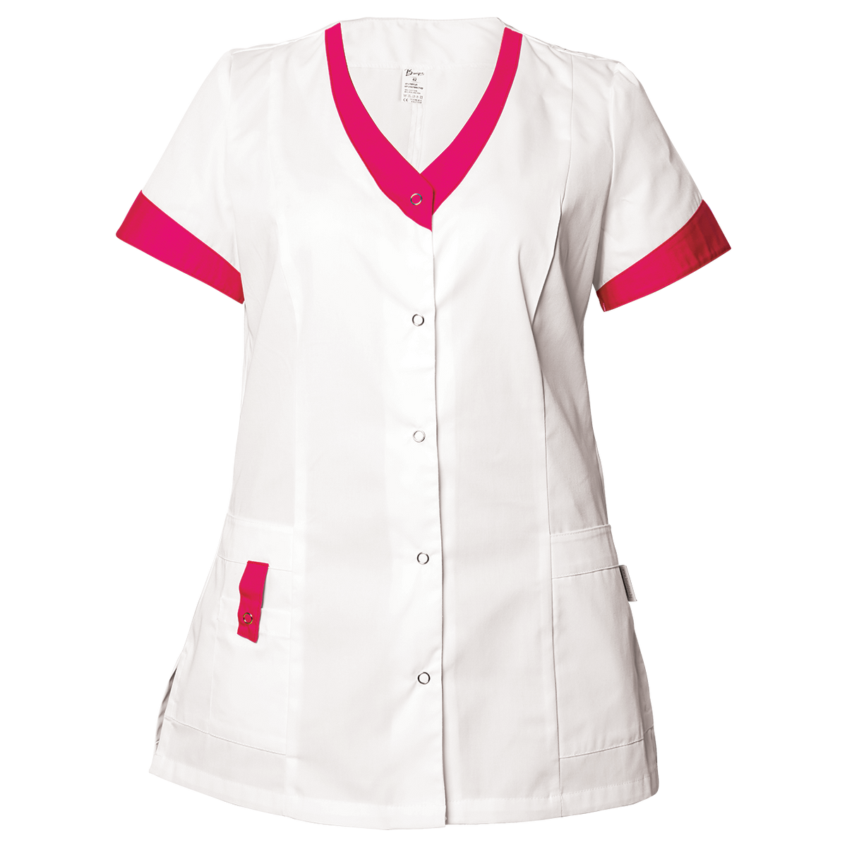 Tunică medicală pentru femei BEUNIQUE ALEGRA ALB/ROZ ÎNCHIS