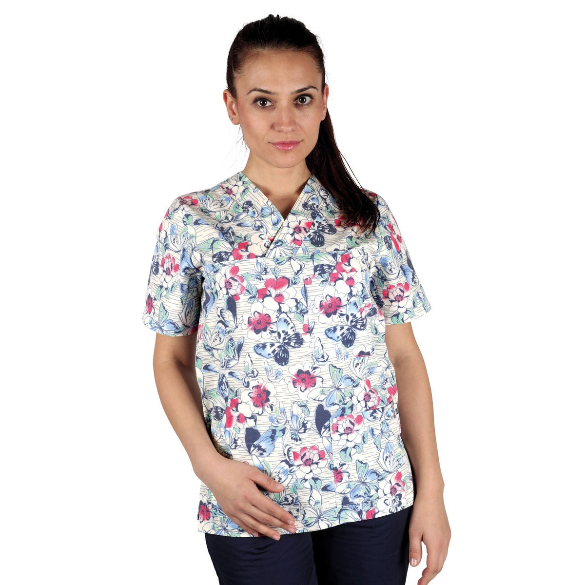 Tunică medicală pentru femei BEUNIQUE BUTTERFLIES