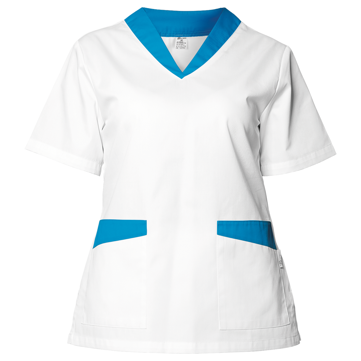 Tunică medicală pentru femei BEUNIQUE FABIANA ALB/ALBASTRU