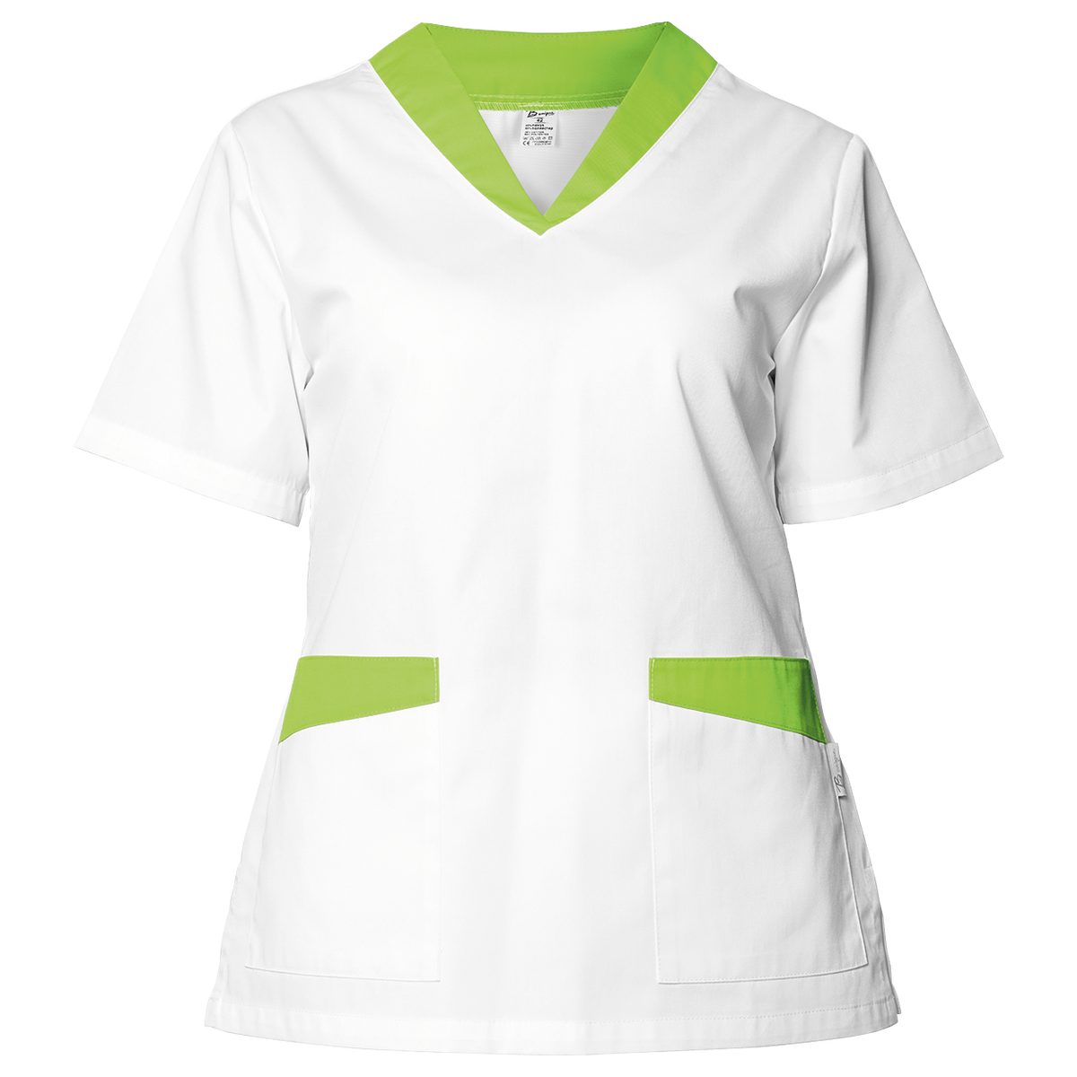 Tunică medicală pentru femei BEUNIQUE FABIANA ALB/VERDE DESCHIS