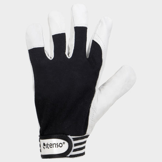 Mănuși din piele și material textil STENSO GILT NEGRU
