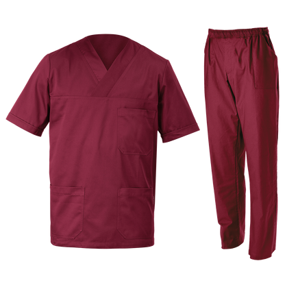 Tunică medicală cu pantaloni M3 BEUNIQUE BORDEAUX