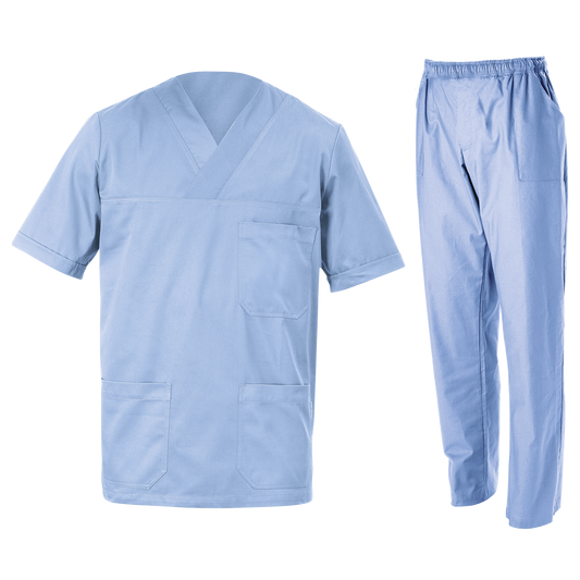 Tunică medicală cu pantaloni M3 BEUNIQUE ALBASTRU DESCHIS