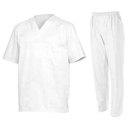 Tunică medicală cu pantaloni M3 BEUNIQUE ALB