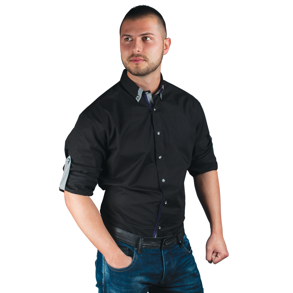 Cămașă pentru bărbați BEUNIQUE ALBERTO NEGRU