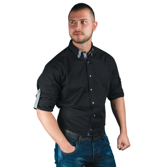 Cămașă pentru bărbați BEUNIQUE ALBERTO NEGRU