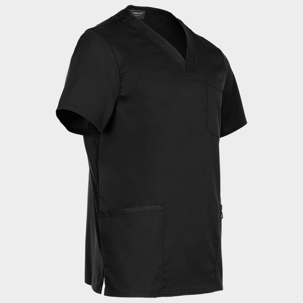Tunică medicală de bărbat CHEROKEE V-NECK NEGRU WWE670