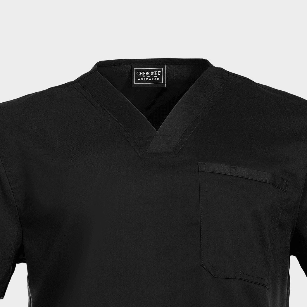 Tunică medicală de bărbat CHEROKEE V-NECK NEGRU WWE670
