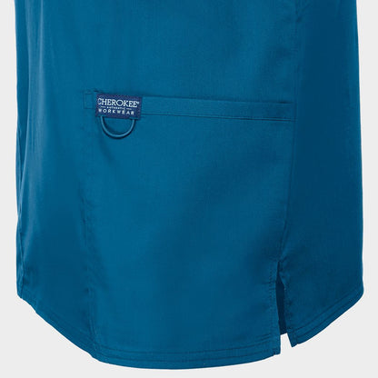 Tunică medicală de bărbat CHEROKEE V-NECK CARIBBEAN BLUE WWE670