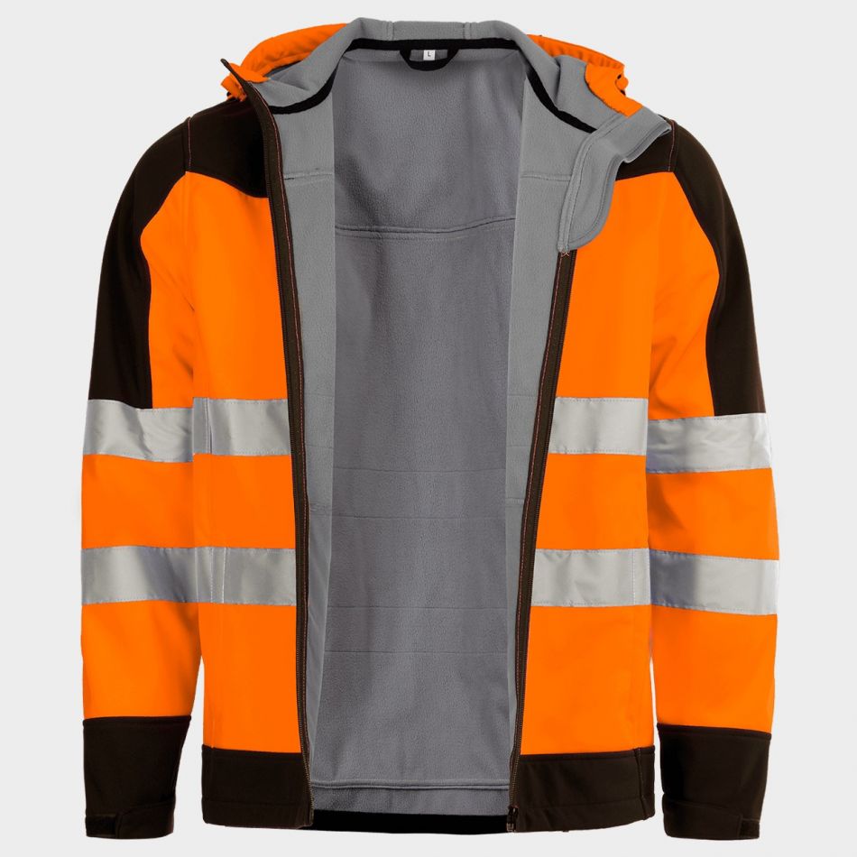 Jachetă softshell reflectorizantă, impermeabilă, cu căptușeală din fleece, Nobel 2.0 Orange