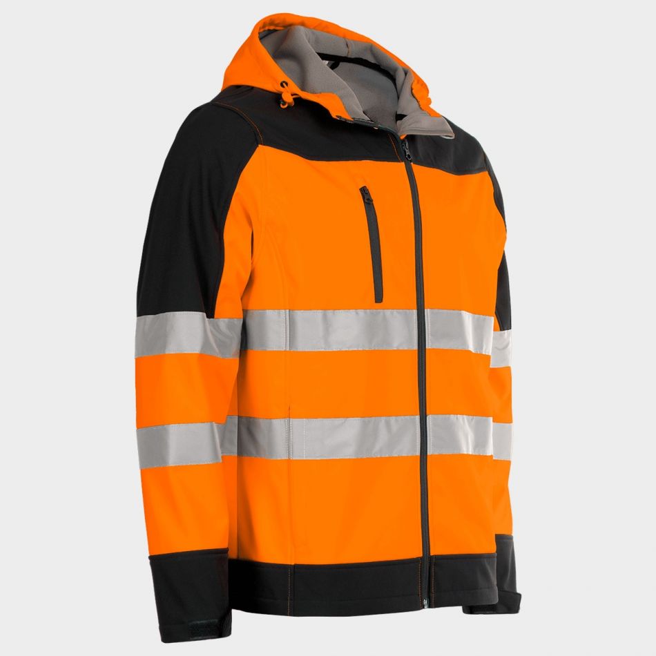 Jachetă softshell reflectorizantă, impermeabilă, cu căptușeală din fleece, Nobel 2.0 Orange