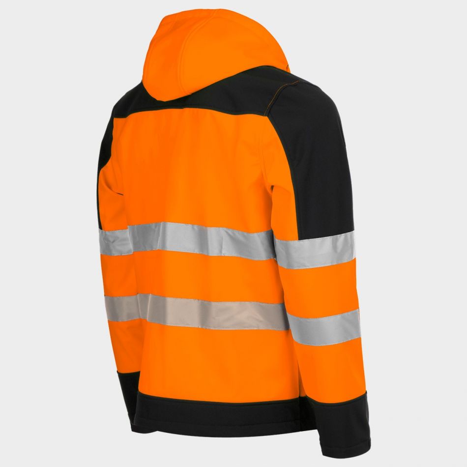 Jachetă softshell reflectorizantă, impermeabilă, cu căptușeală din fleece, Nobel 2.0 Orange