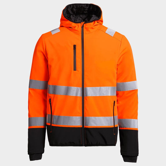 Jachetă de lucru căptușită STENSO REEF PAD HV SOFTSHELL ORANGE