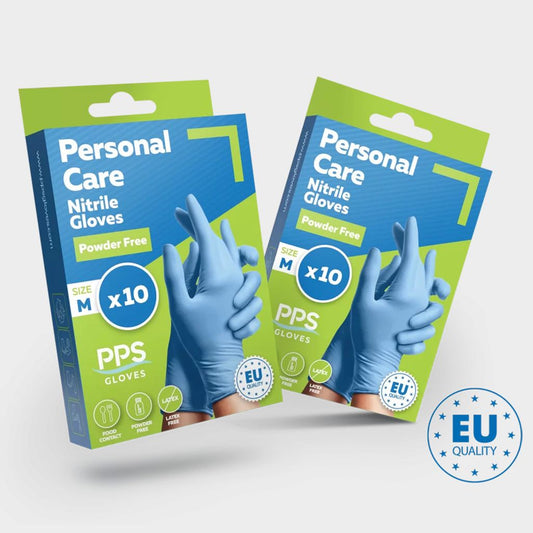 Mănuși din nitril fără pudră STENSO PPS PERSONAL CARE PF BLUE