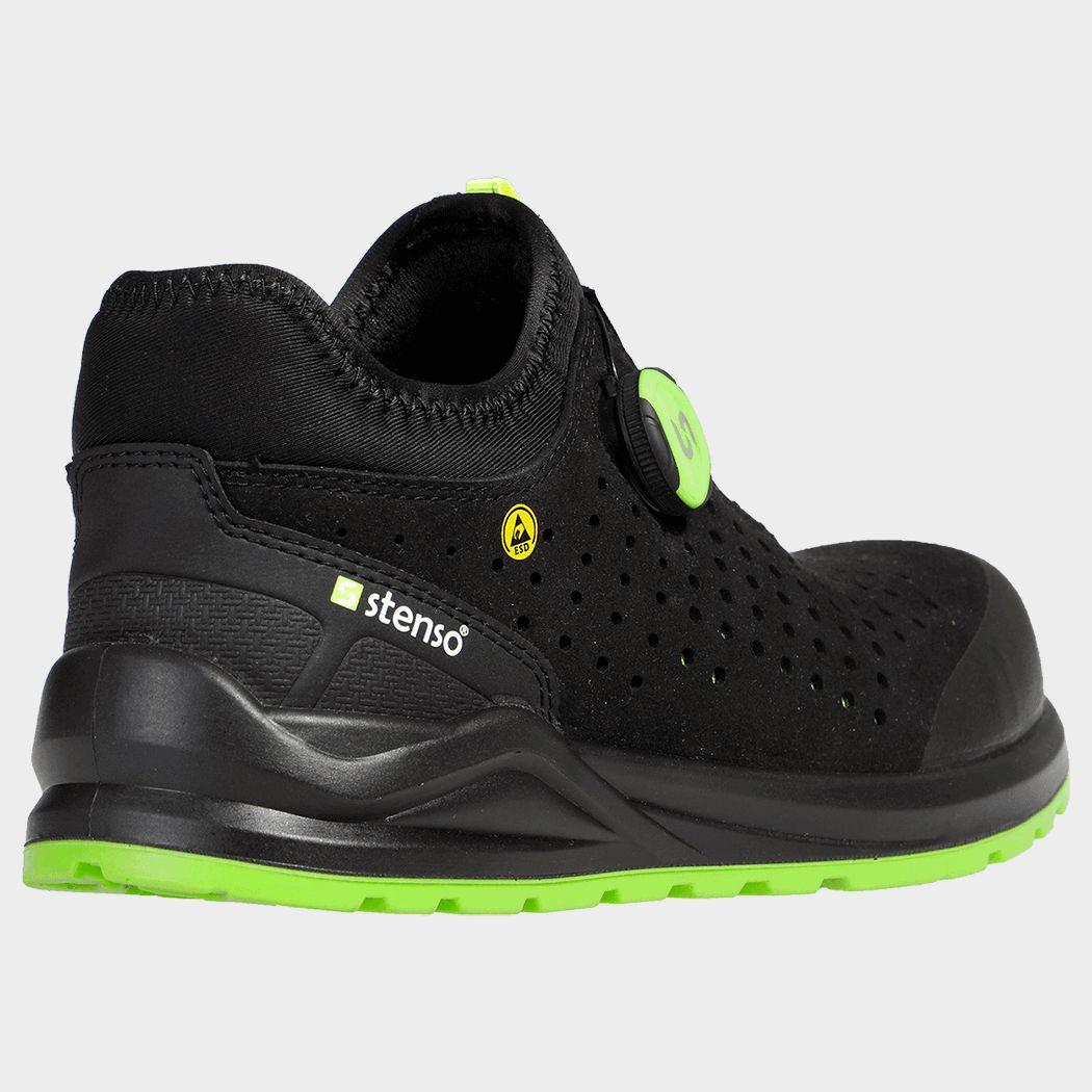 Pantofi de siguranță STENSO JETT S1PS ESD NEGRU/VERDE