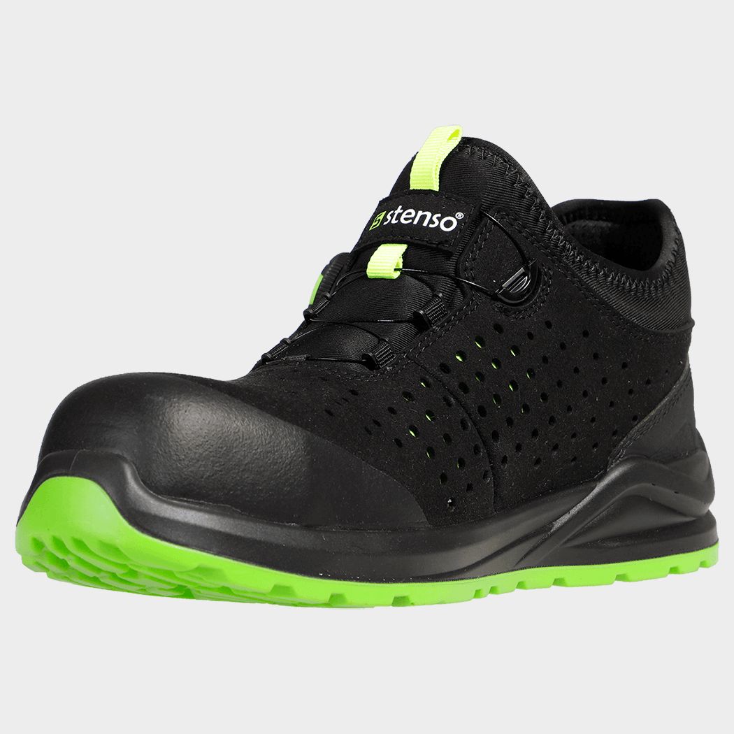 Pantofi de siguranță STENSO JETT S1PS ESD NEGRU/VERDE