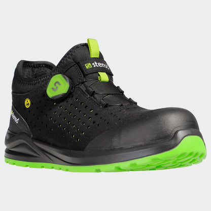 Pantofi de siguranță STENSO JETT S1PS ESD NEGRU/VERDE