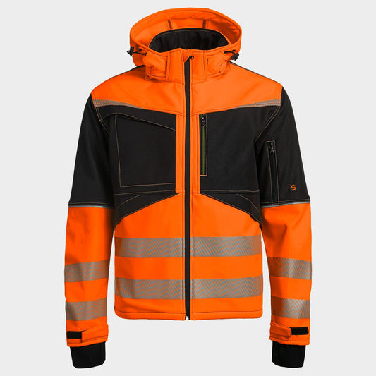 Jachetă softshell STENSO PRISMA 2.0 HV ORANGE/BLACK