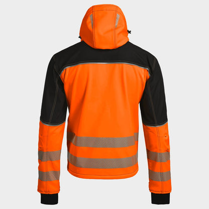 Jachetă softshell STENSO PRISMA 2.0 HV ORANGE/BLACK