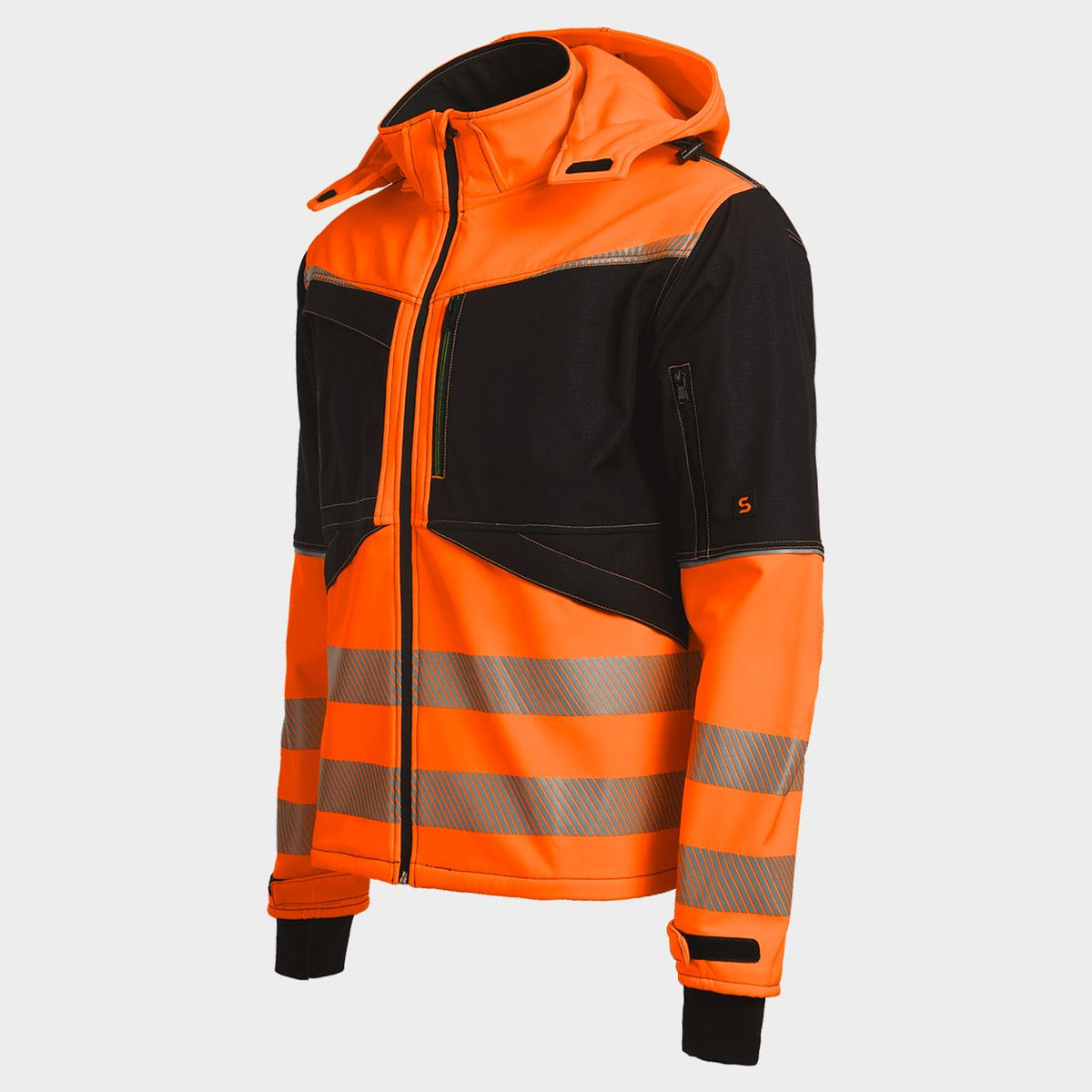 Jachetă softshell STENSO PRISMA 2.0 HV ORANGE/BLACK