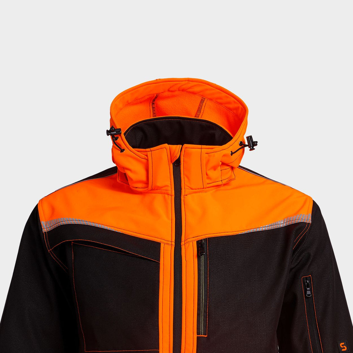 Jachetă softshell STENSO PRISMA 2.0 HV ORANGE/BLACK