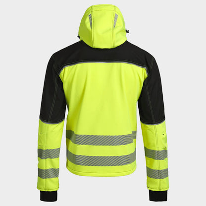 Jachetă softshell STENSO PRISMA 2.0 HV YELLOW/BLACK