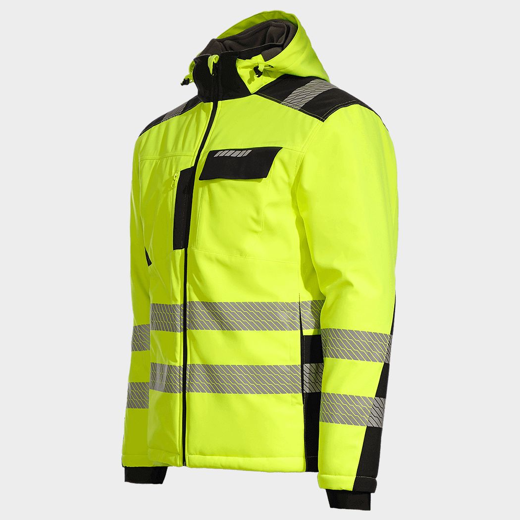 Jachetă softshell STENSO REVOLT HV WINTER YELLOW