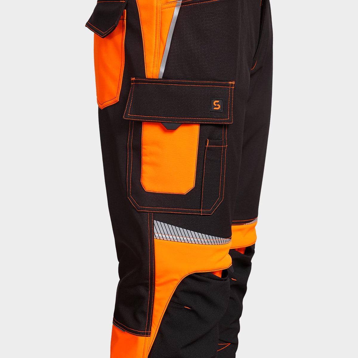 Pantaloni softshell STENSO PRISMA 2.0 HV ORANGE/BLACK