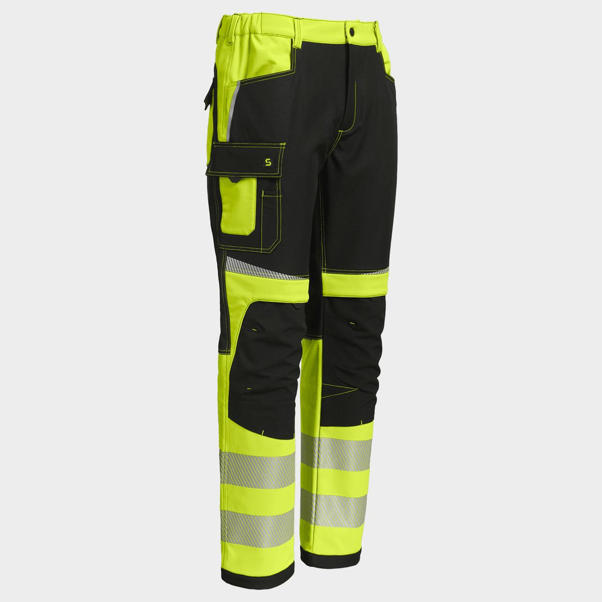Pantaloni softshell STENSO PRISMA 2.0 HV YELLOW/BLACK