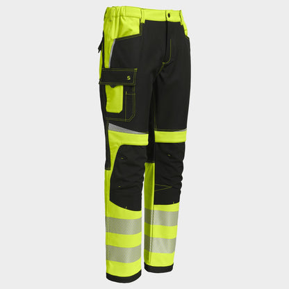 Pantaloni softshell STENSO PRISMA 2.0 HV YELLOW/BLACK