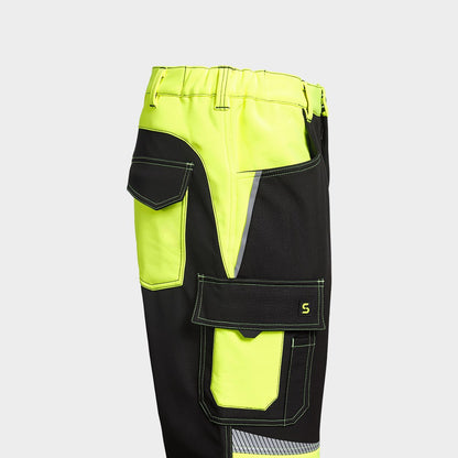 Pantaloni softshell STENSO PRISMA 2.0 HV YELLOW/BLACK