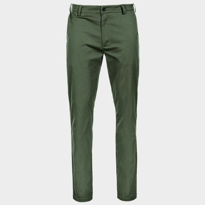Pantaloni sport-eleganți STENSO CHINO VERDE ÎNCHIS DESCHIS