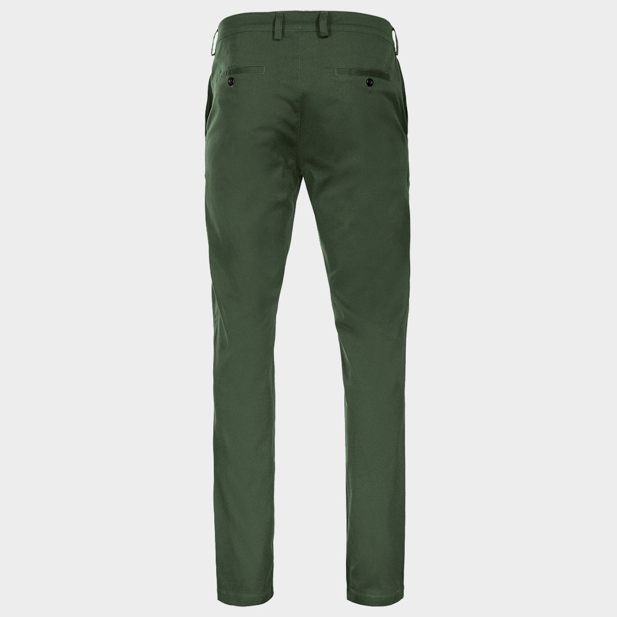 Pantaloni sport-eleganți STENSO CHINO VERDE ÎNCHIS DESCHIS