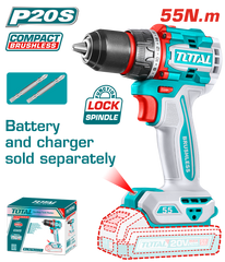 TOTAL - MASINA DE GAURIT - 20V - 55N.m MOTOR FARA PERII (NU INCLUDE ACUMULATOR)