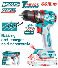 TOTAL - MASINA DE GAURIT CU PERCUTIE - 20V - 66N.m MOTOR FARA PERII (NU INCLUDE ACUMULATOR)