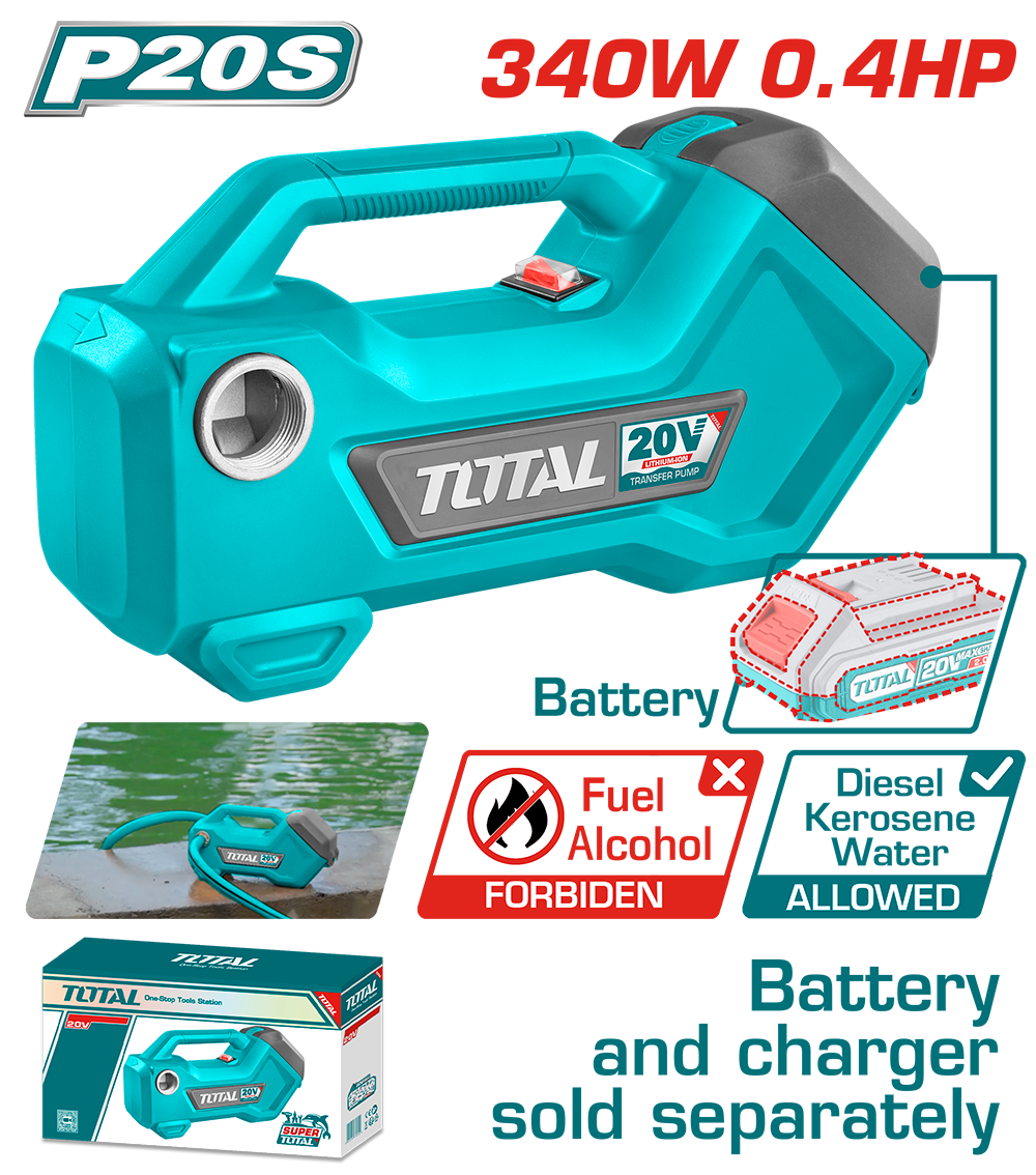 TOTAL - POMPA DE TRANSFER- 20V -3/4''