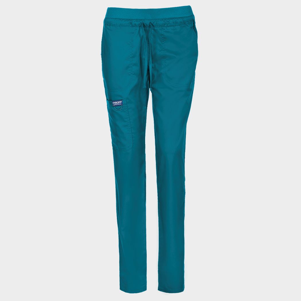 Pantaloni medicali de damă CHEROKEE MR TAPERED CARIBBEAN BLUE WWE105