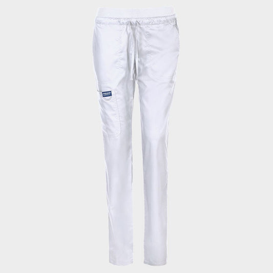 Pantaloni medicali de damă CHEROKEE MR TAPERED ALB WWE105