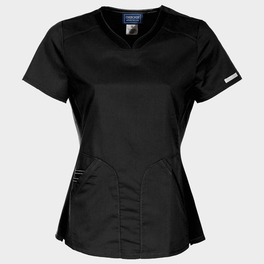 Tunică medicală pentru femei CHEROKEE V-NECK NEGRU WWE601
